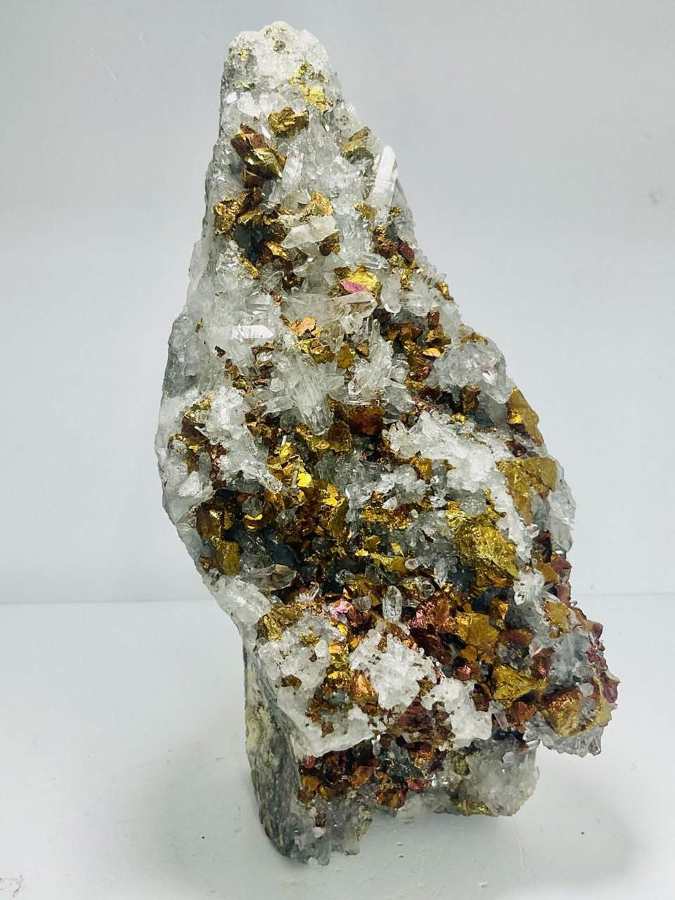 Sparkling mineral specimen with amber coloured crystals
