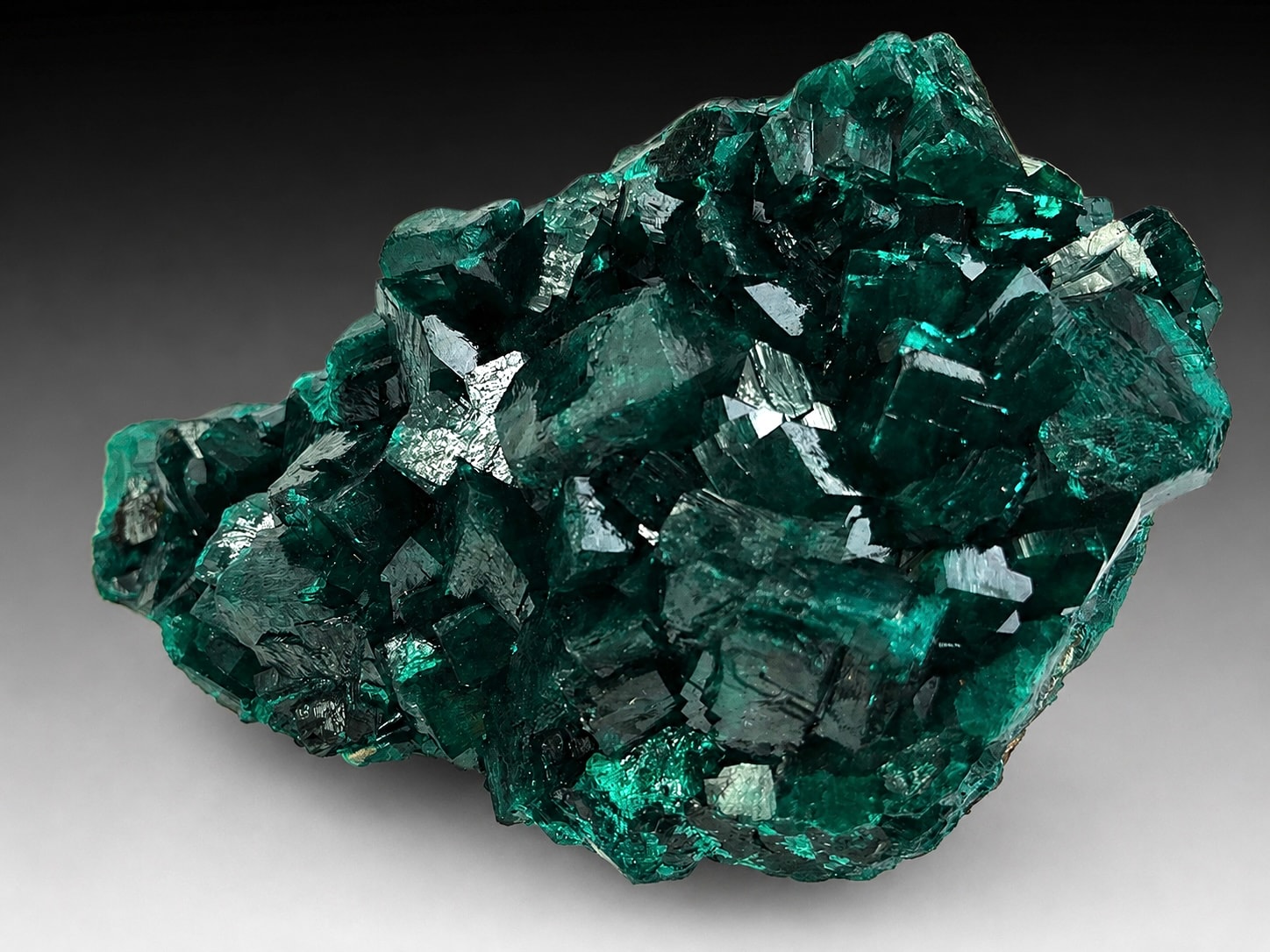 Dioptase Crystal Specimen — third angle, Mindouli District, Republic of Congo