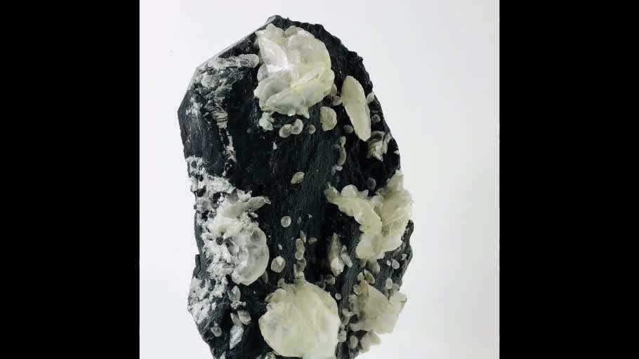 Calcite on Dark Matrix · Yaogangxian · 2.945 kg from Yaogangxian Mine, Hunan Province, China