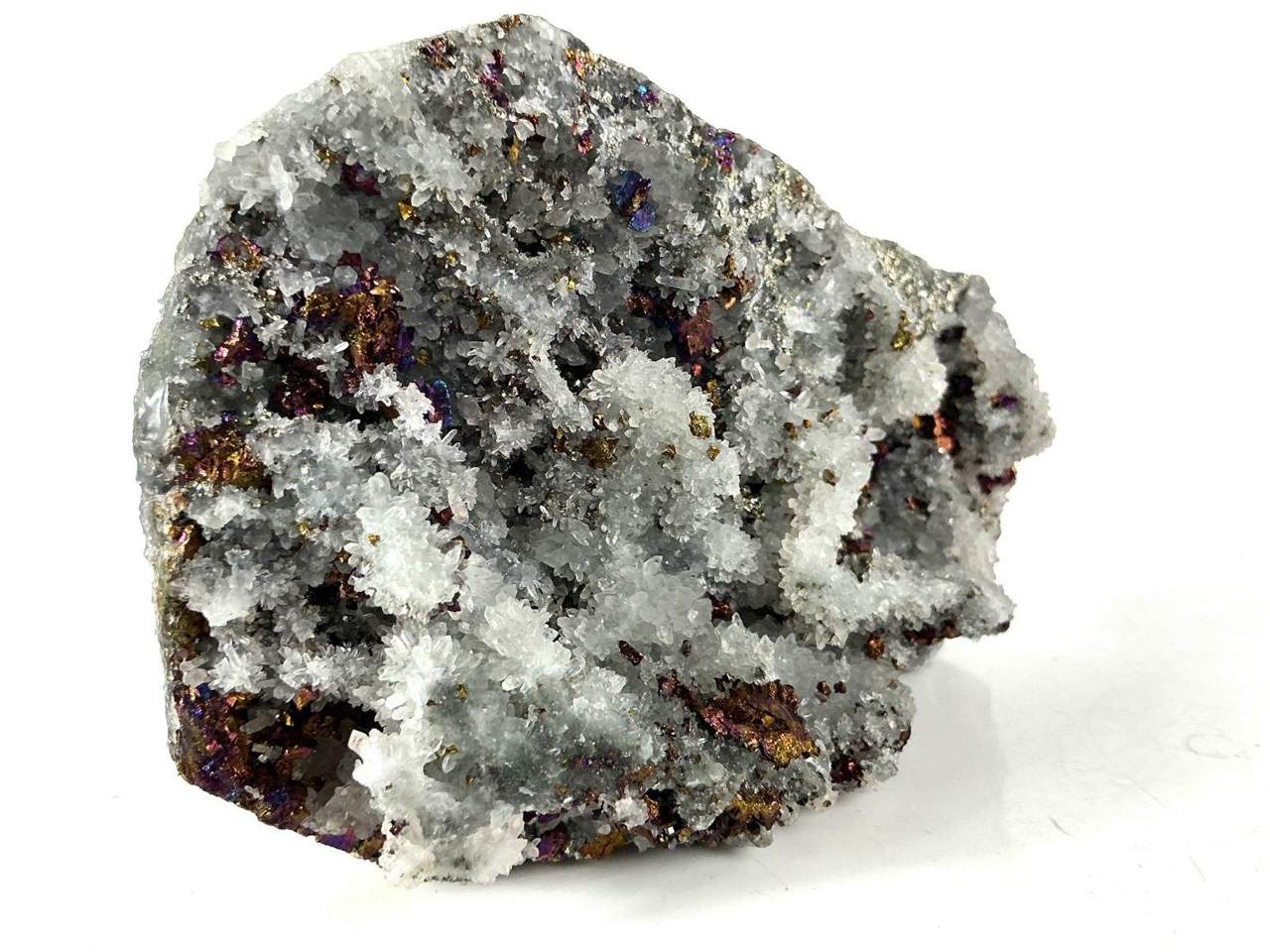 Chalcopyrite on Quartz specimen, view 3 of four