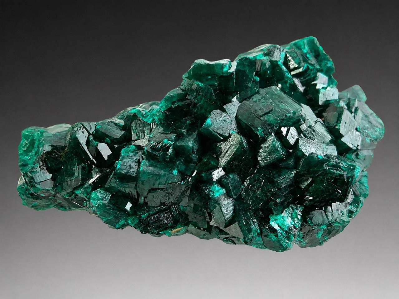 Dioptase crystal cluster, alternate view 4 of 8