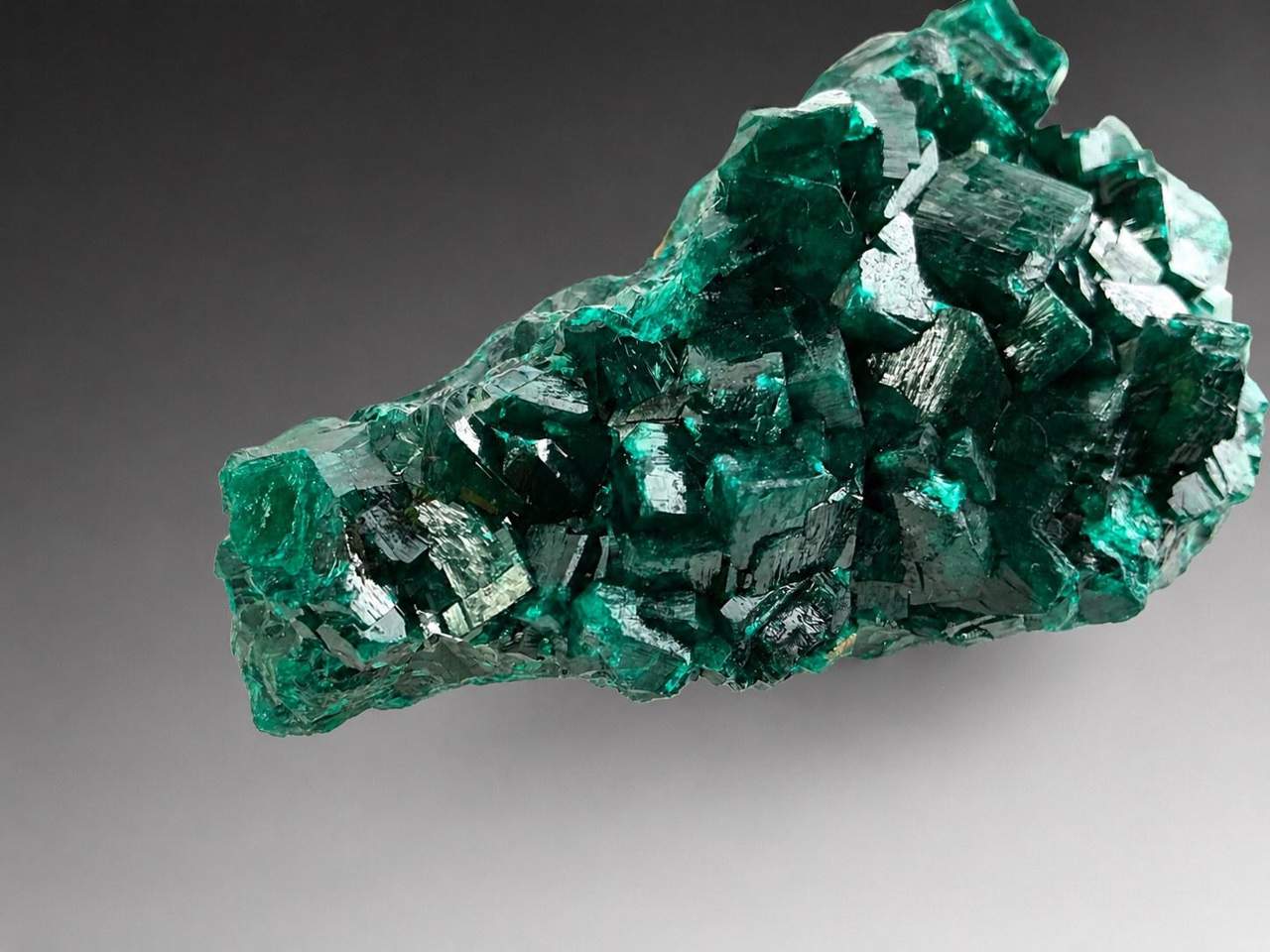 Dioptase crystal cluster, alternate view 6 of 8