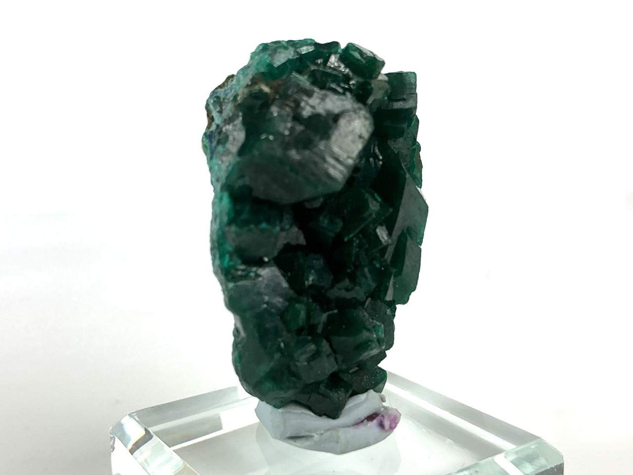 Dioptase crystal specimen, view 3 of 4