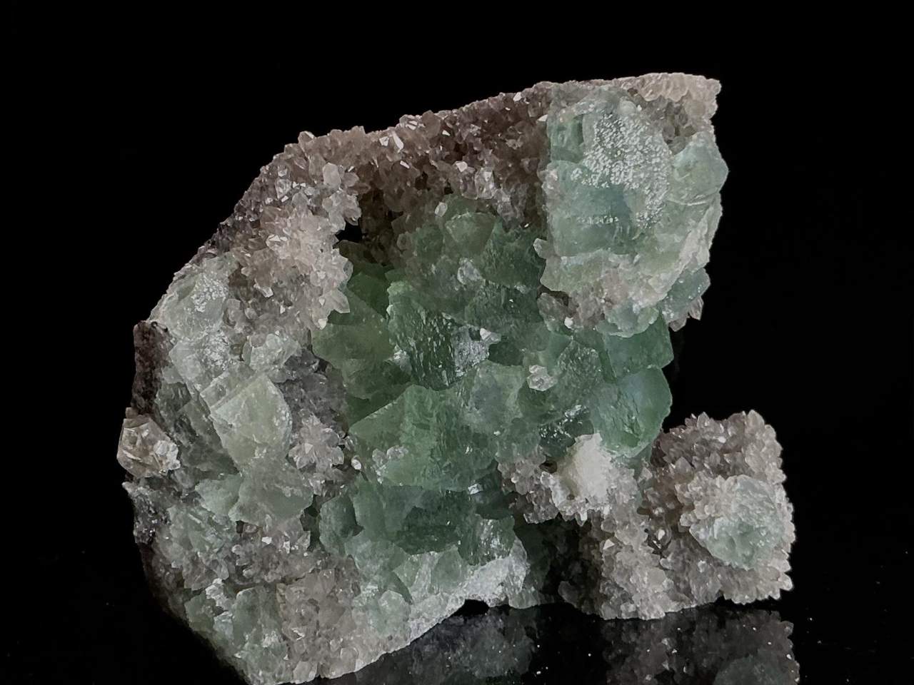 Fluorite with Quartz, view 2 of 5