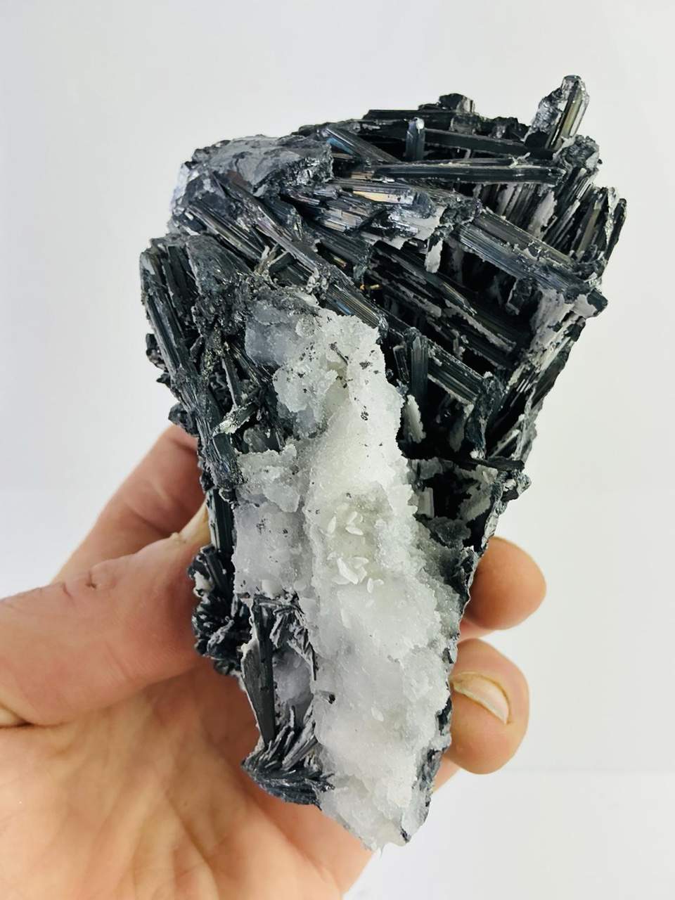 Stibnite with Dolomite, alternate view 3