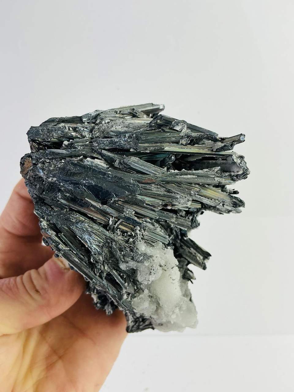 Stibnite with Dolomite, alternate view 4