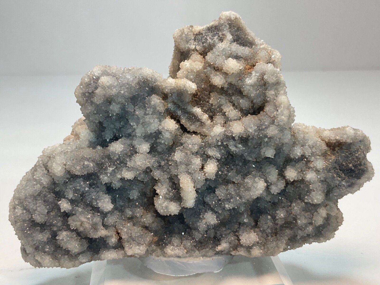 Druzy Sphalerite Cluster with Glass Base — 157 grams — view 2