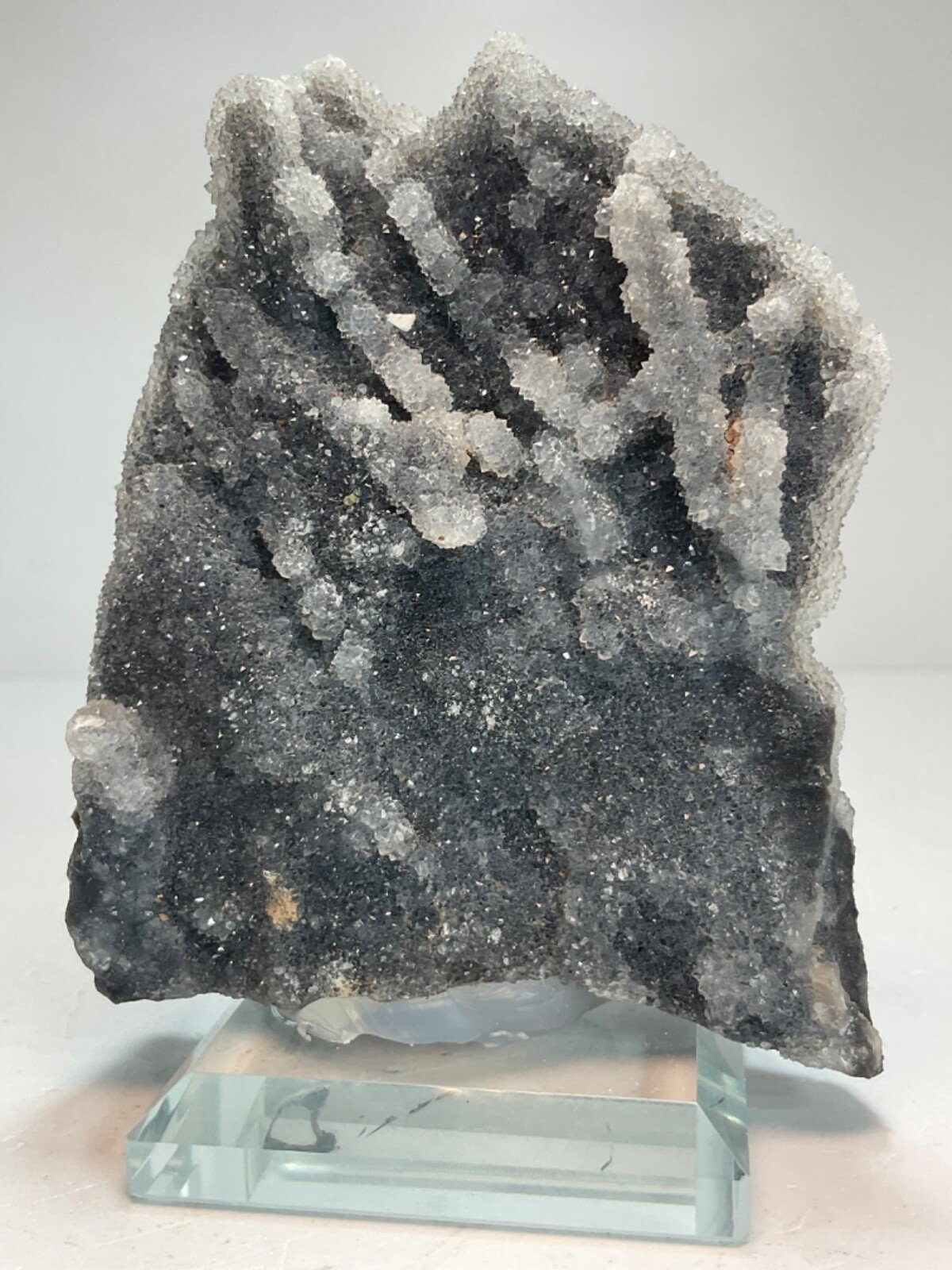 Druzy Sphalerite Cluster with Glass Base — 203 grams — view 3