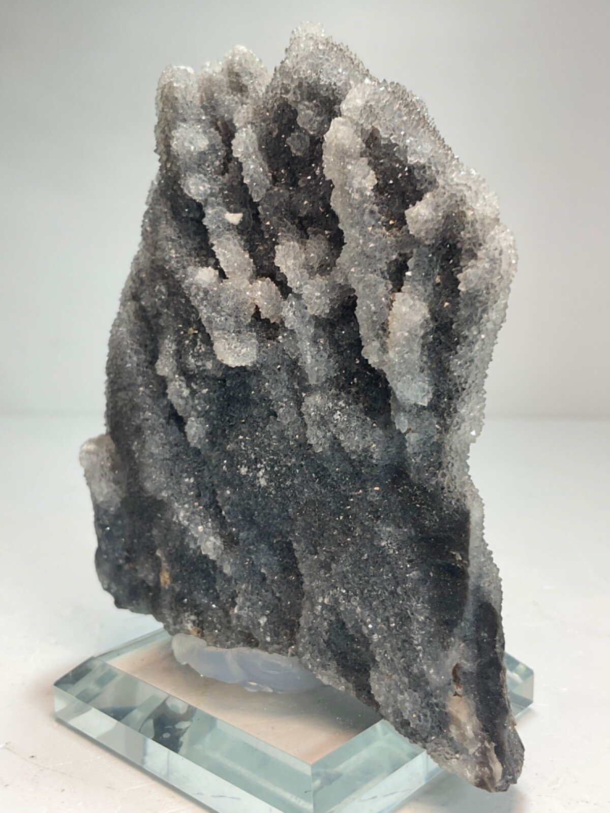 Druzy Sphalerite Cluster with Glass Base — 203 grams — view 4