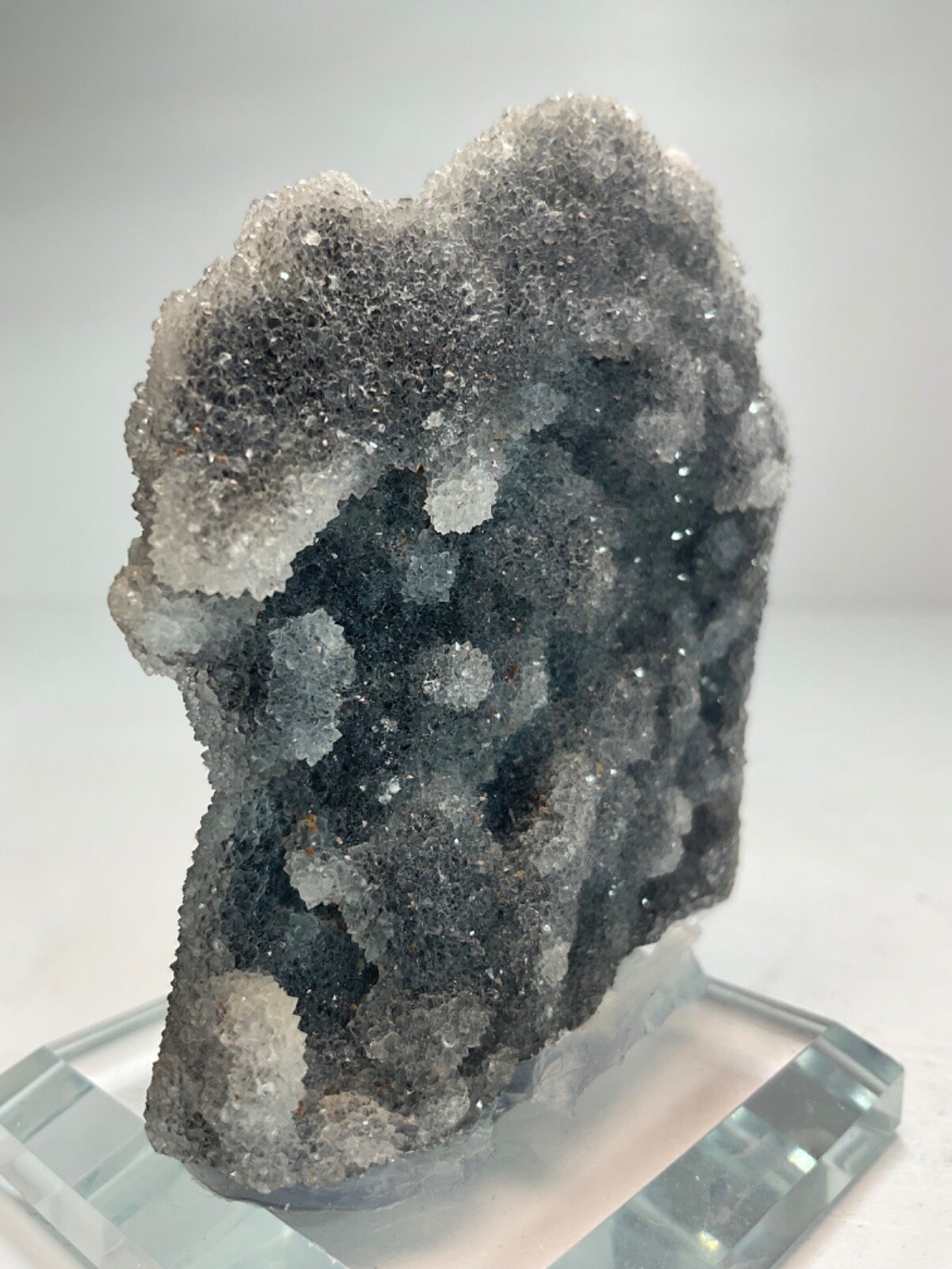 Druzy Sphalerite Cluster with Glass Base — 84 grams — view 2