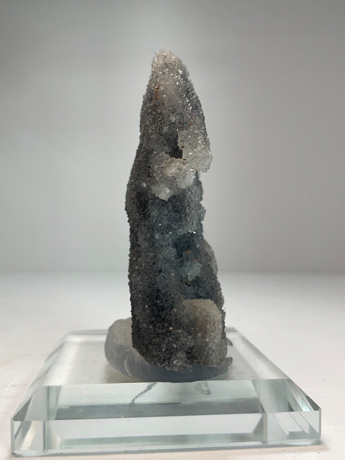 Druzy Sphalerite Cluster with Glass Base — 84 grams — view 4