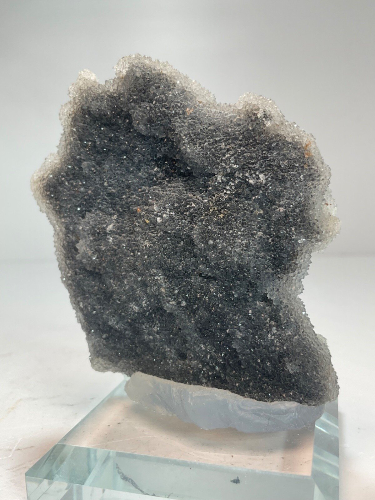 Druzy Sphalerite Cluster with Glass Base — 84 grams — view 5