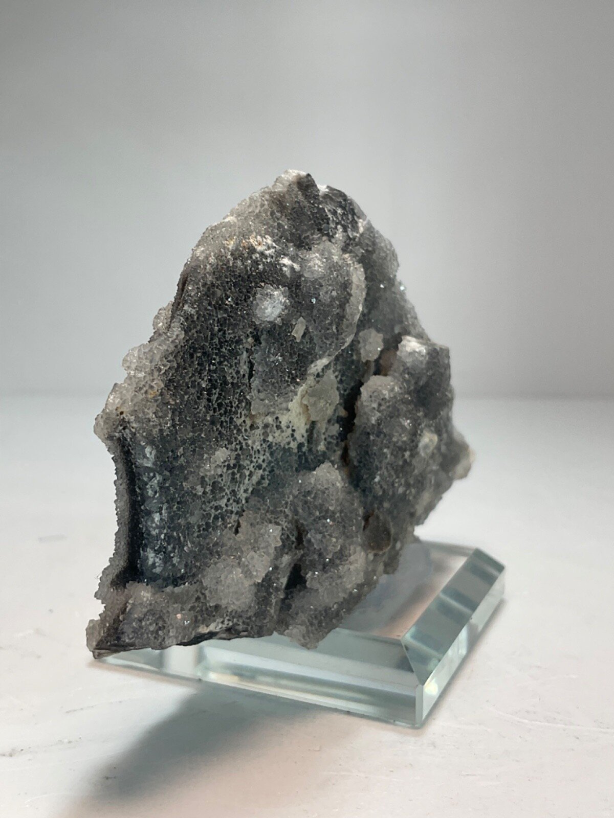 Druzy Sphalerite Cluster with Glass Base — 115 grams — view 6