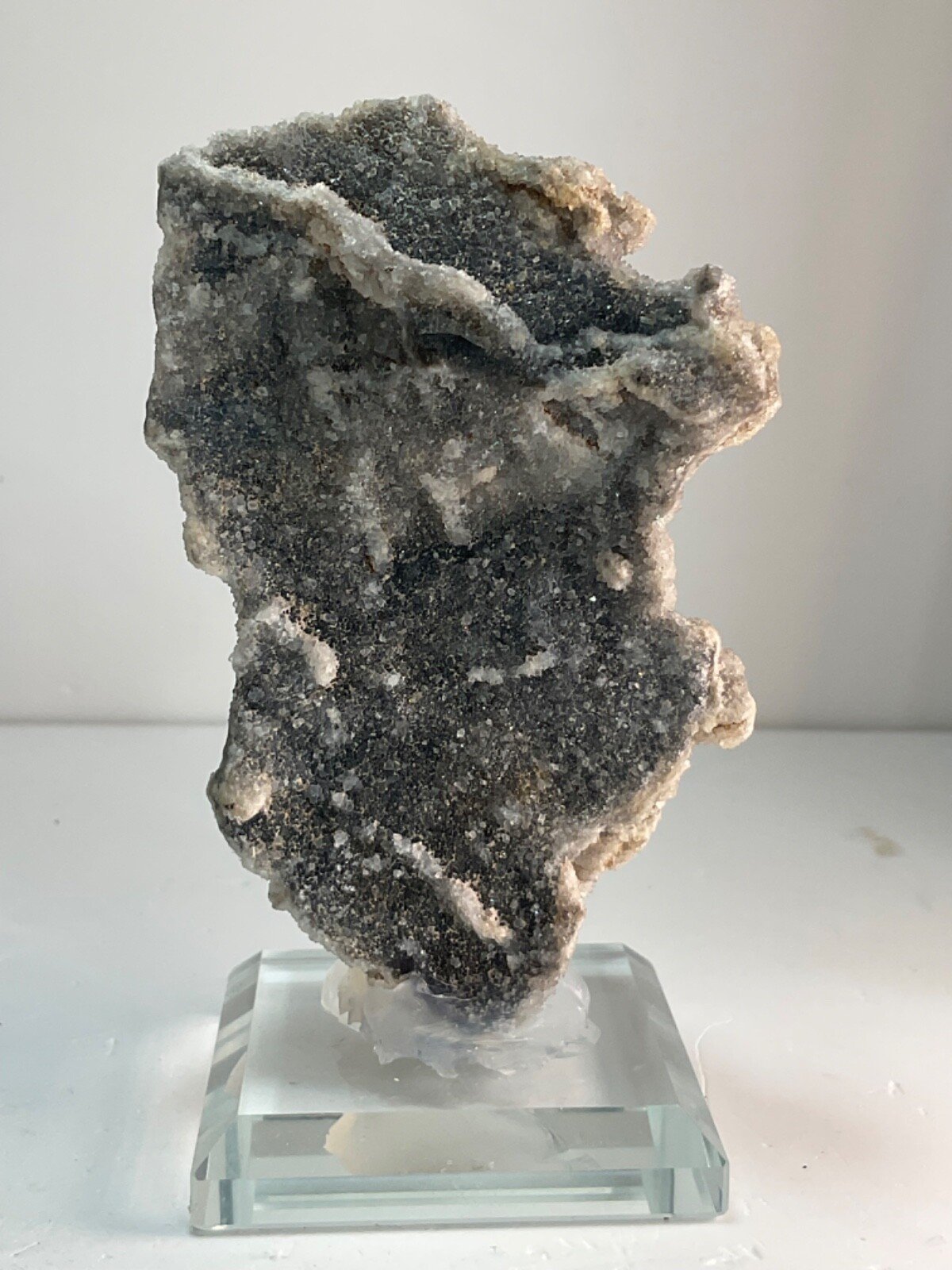 Druzy Sphalerite Cluster with Glass Base — 121 grams