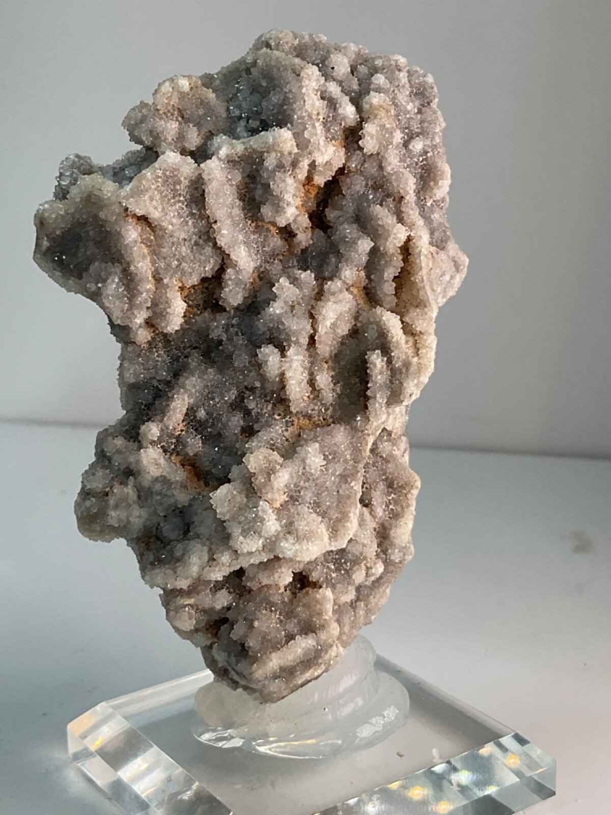 Druzy Sphalerite Cluster with Glass Base — 121 grams — view 2