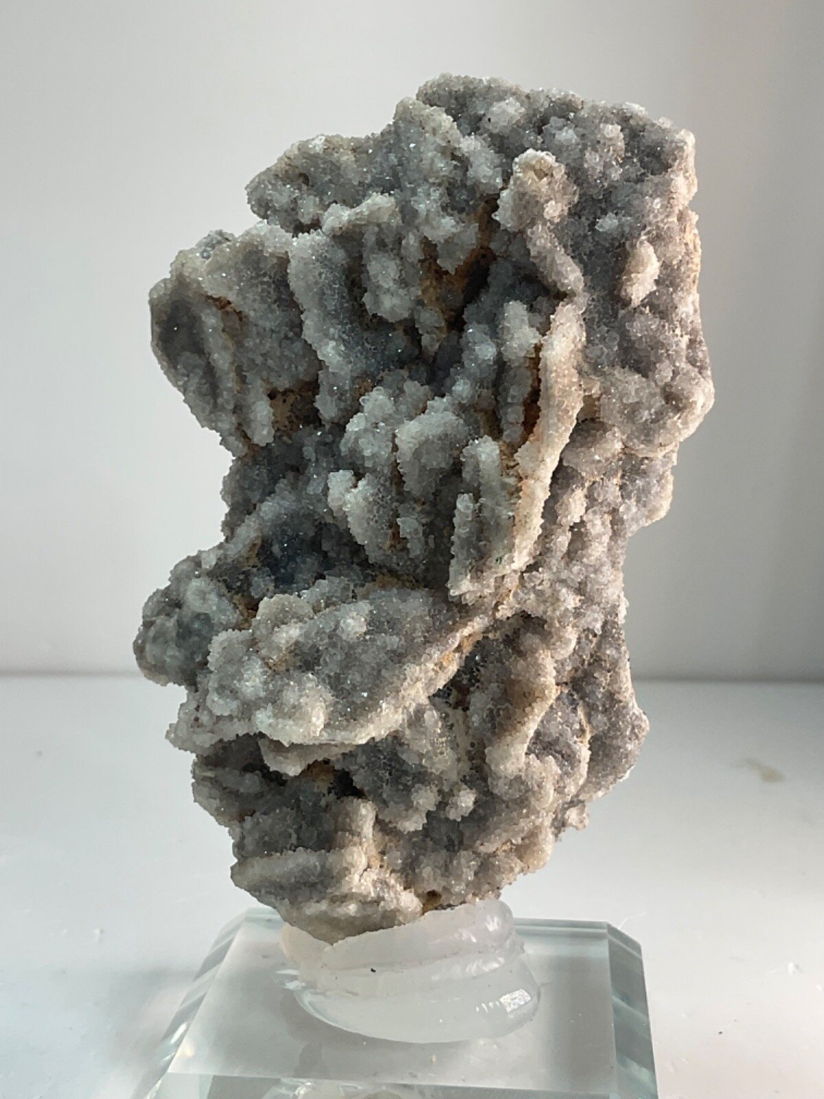 Druzy Sphalerite Cluster with Glass Base — 121 grams — view 4