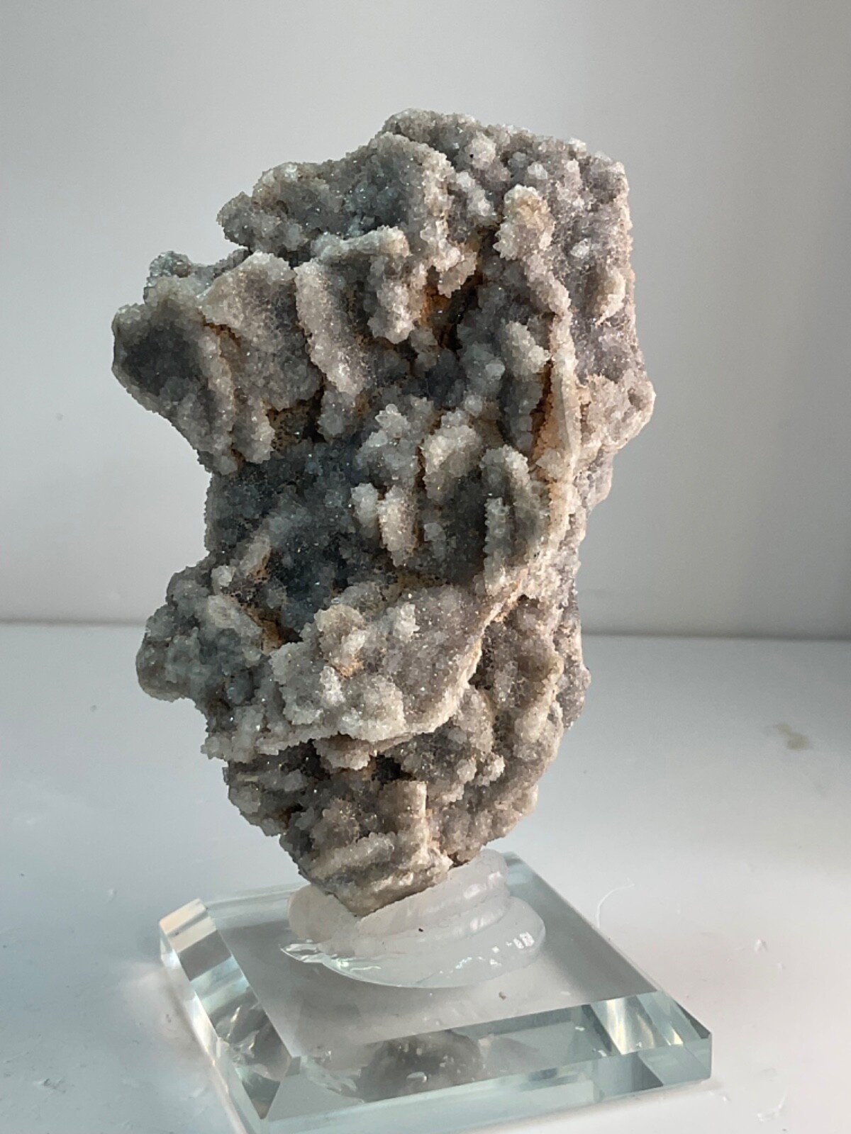 Druzy Sphalerite Cluster with Glass Base — 121 grams — view 5