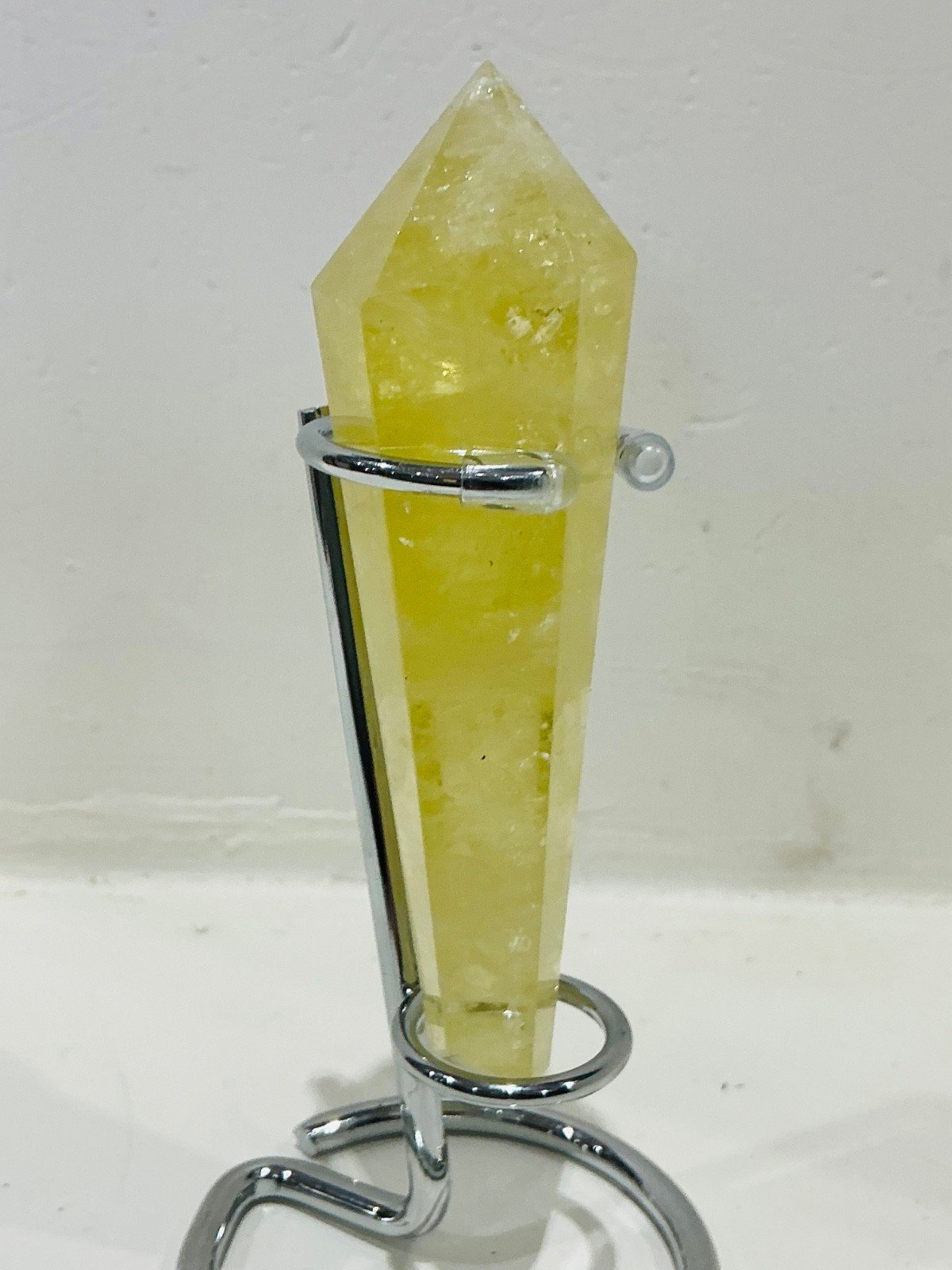 Citrine Quartz Sceptre Tower with Stand — 12 cm — 151 g — view 3