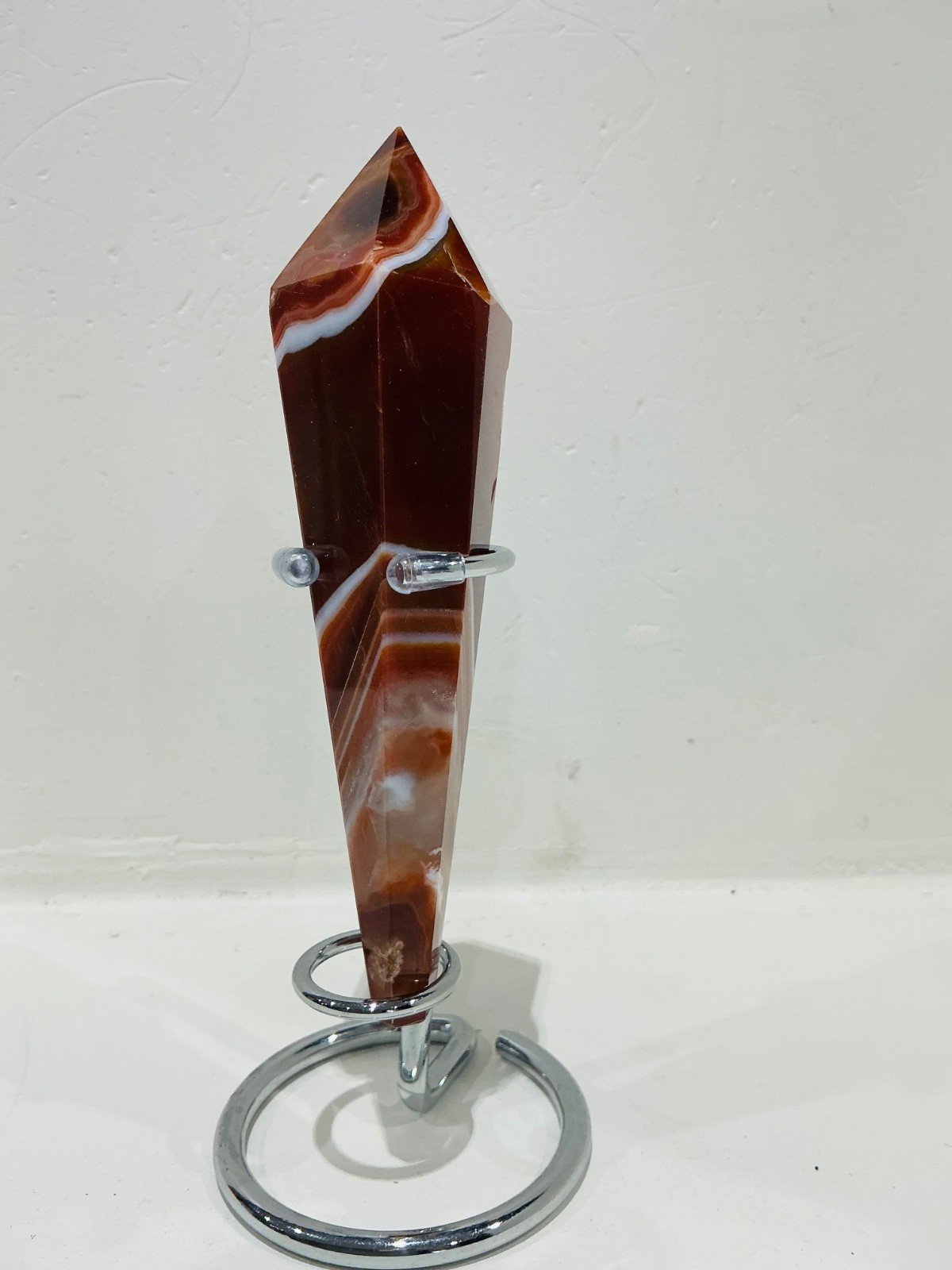 Carnelian Agate Sceptre Tower with Stand — 13.5 cm — 150 g