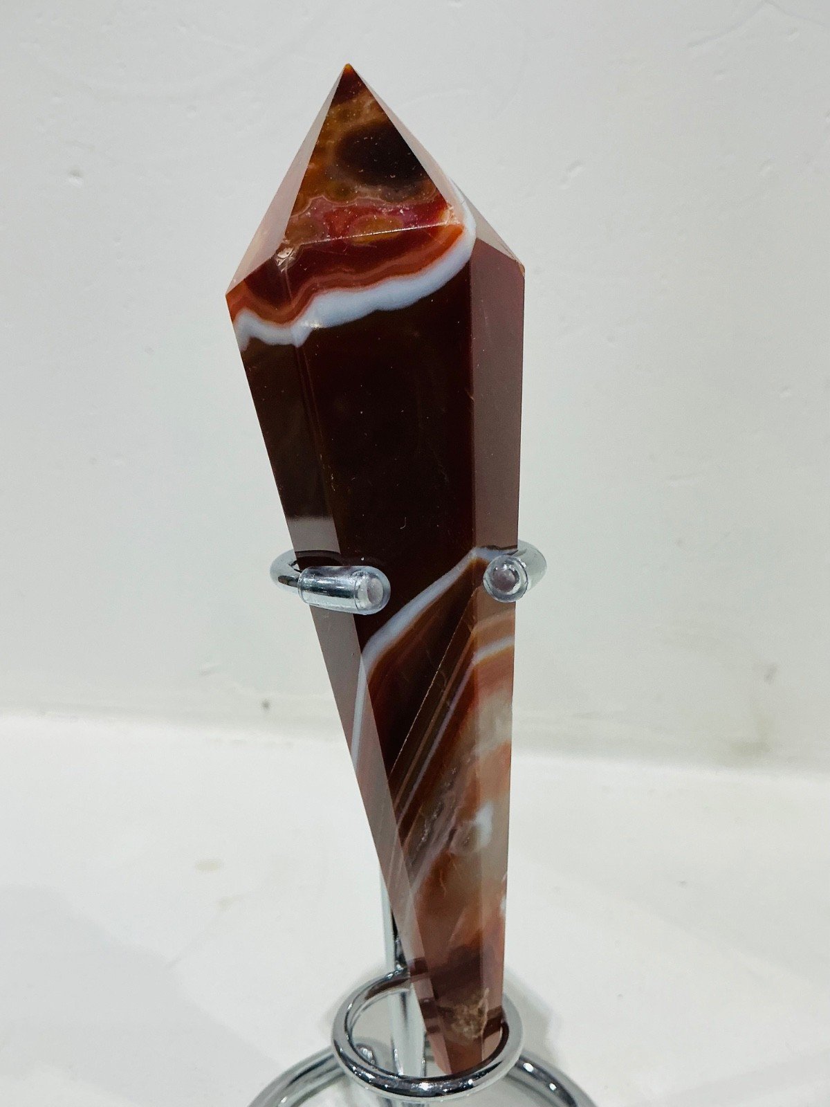 Carnelian Agate Sceptre Tower with Stand — 13.5 cm — 150 g — view 3