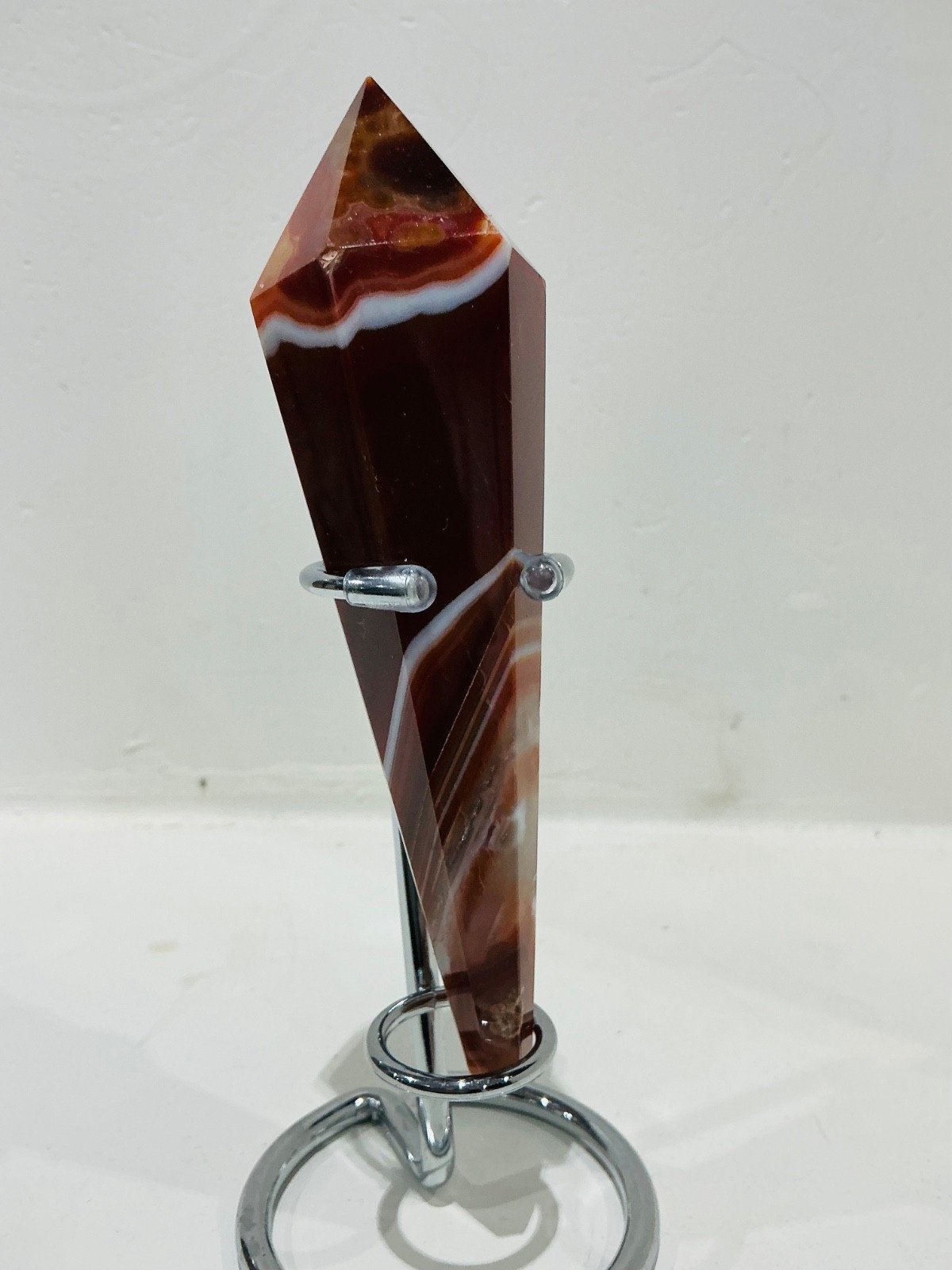 Carnelian Agate Sceptre Tower with Stand — 13.5 cm — 150 g — view 4