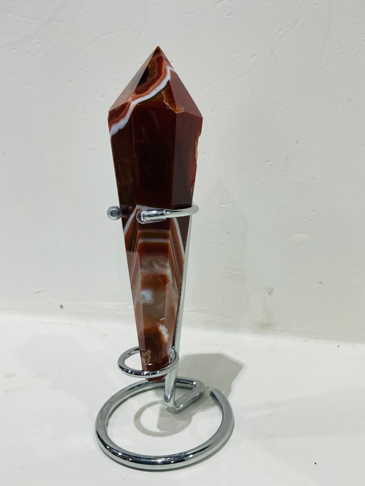 Carnelian Agate Sceptre Tower with Stand — 13.5 cm — 150 g — view 5