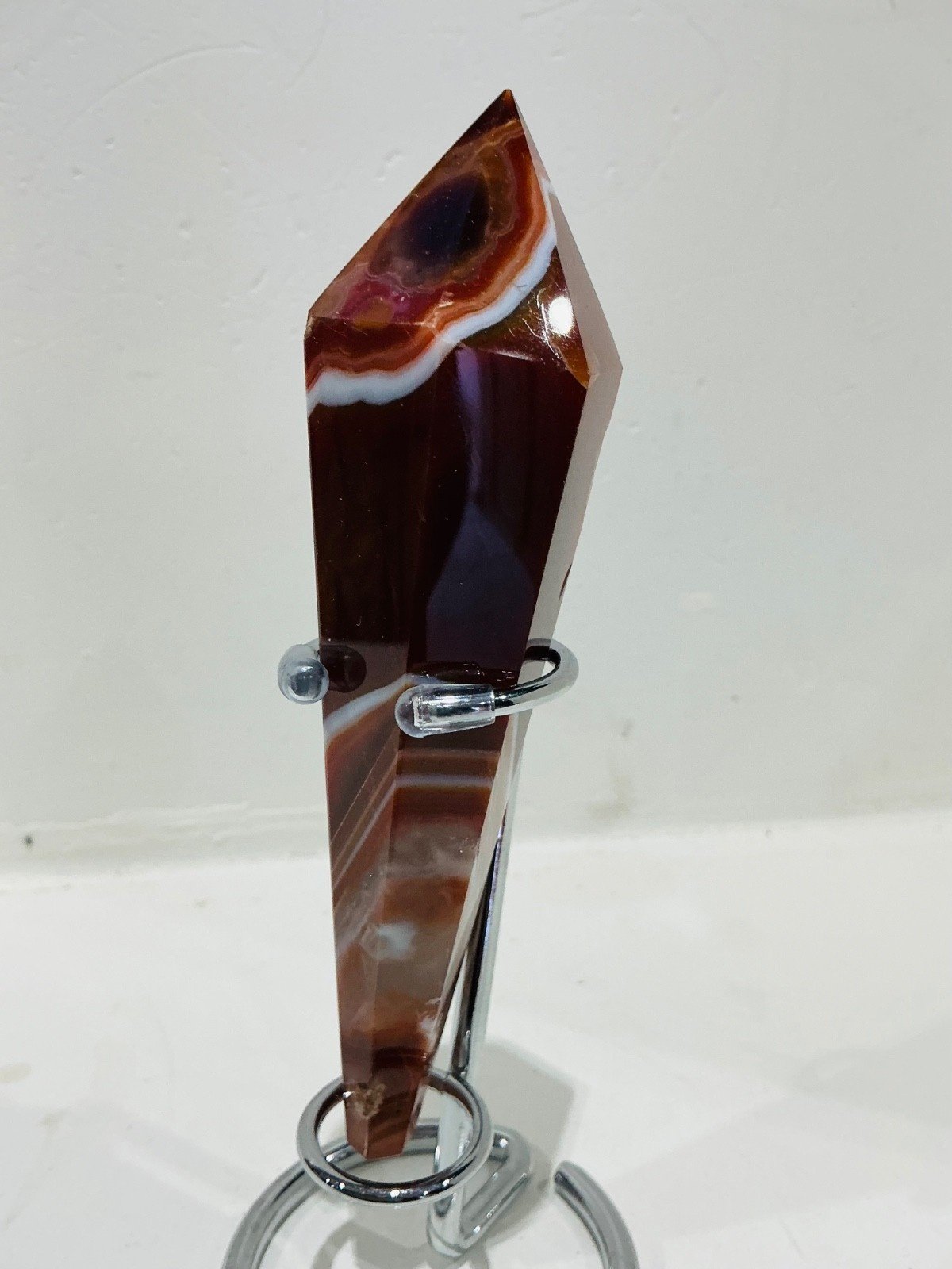 Carnelian Agate Sceptre Tower with Stand — 13.5 cm — 150 g — view 6