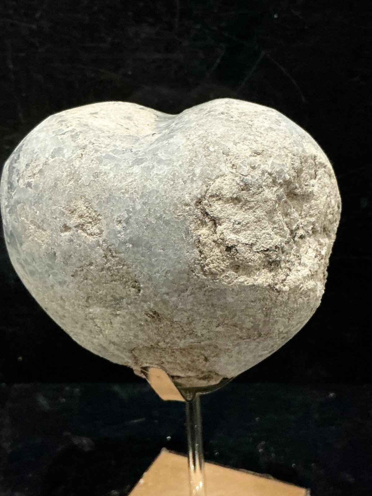 Celestite Heart Geode with Display Stand — Madagascar — 990 g — view 5