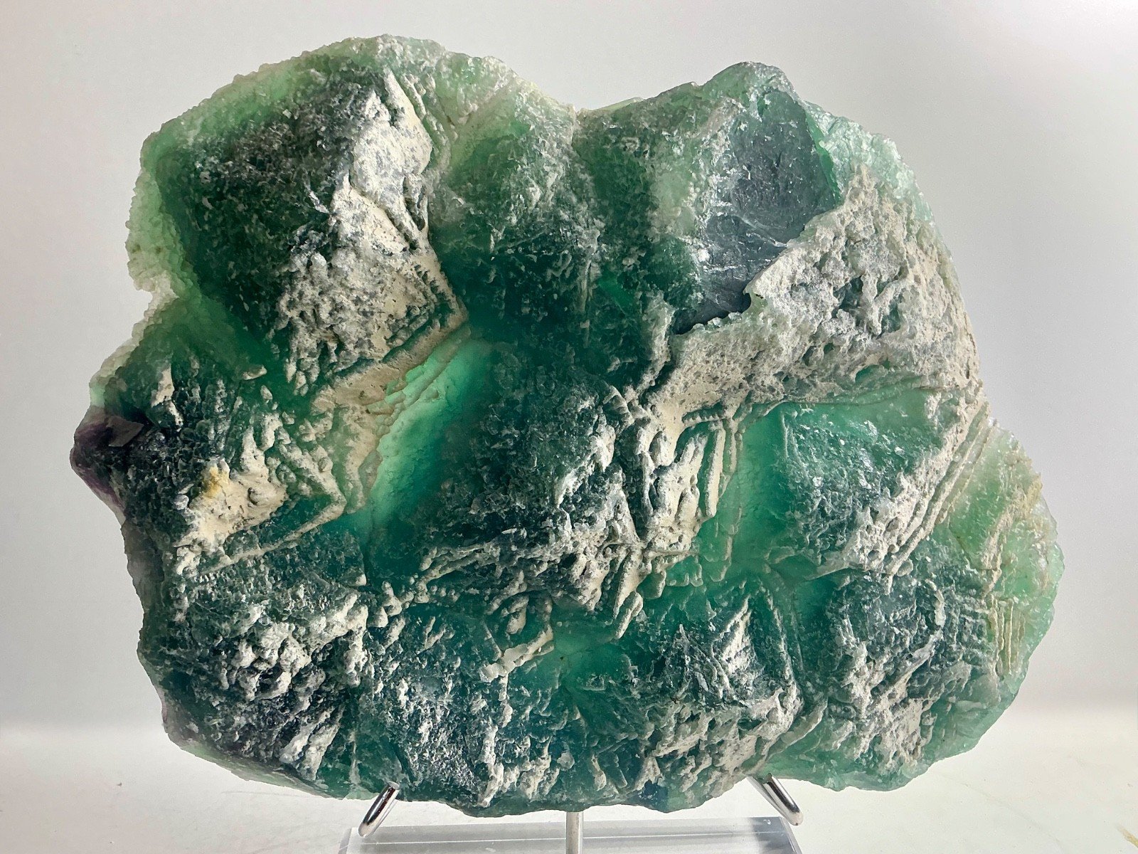 Green and Purple Fluorite with Light Base — China — 8 kg — view 2