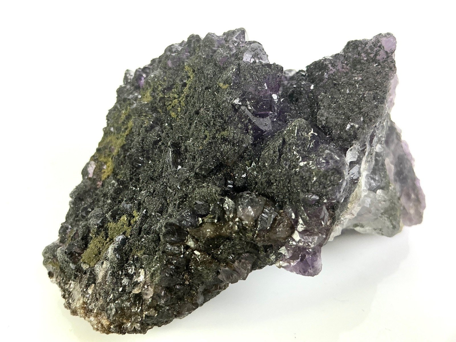Amethyst with Epidote/Chlorite and Pyrite — Namibia — 204 g — view 5