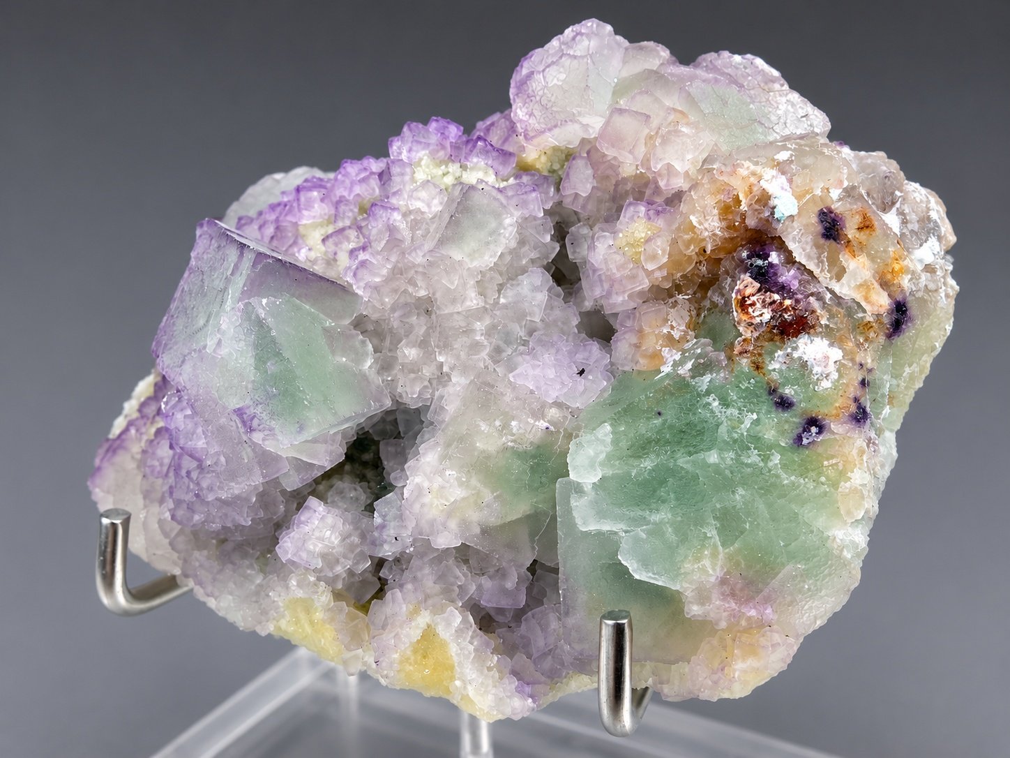 Purple and Green Zoned Fluorite — Qinglong — 1.685 kg — view 3