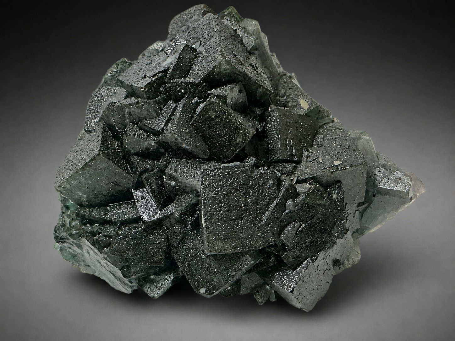 Dark Green Fluorite with Pyrite — Huanggang — 805 g