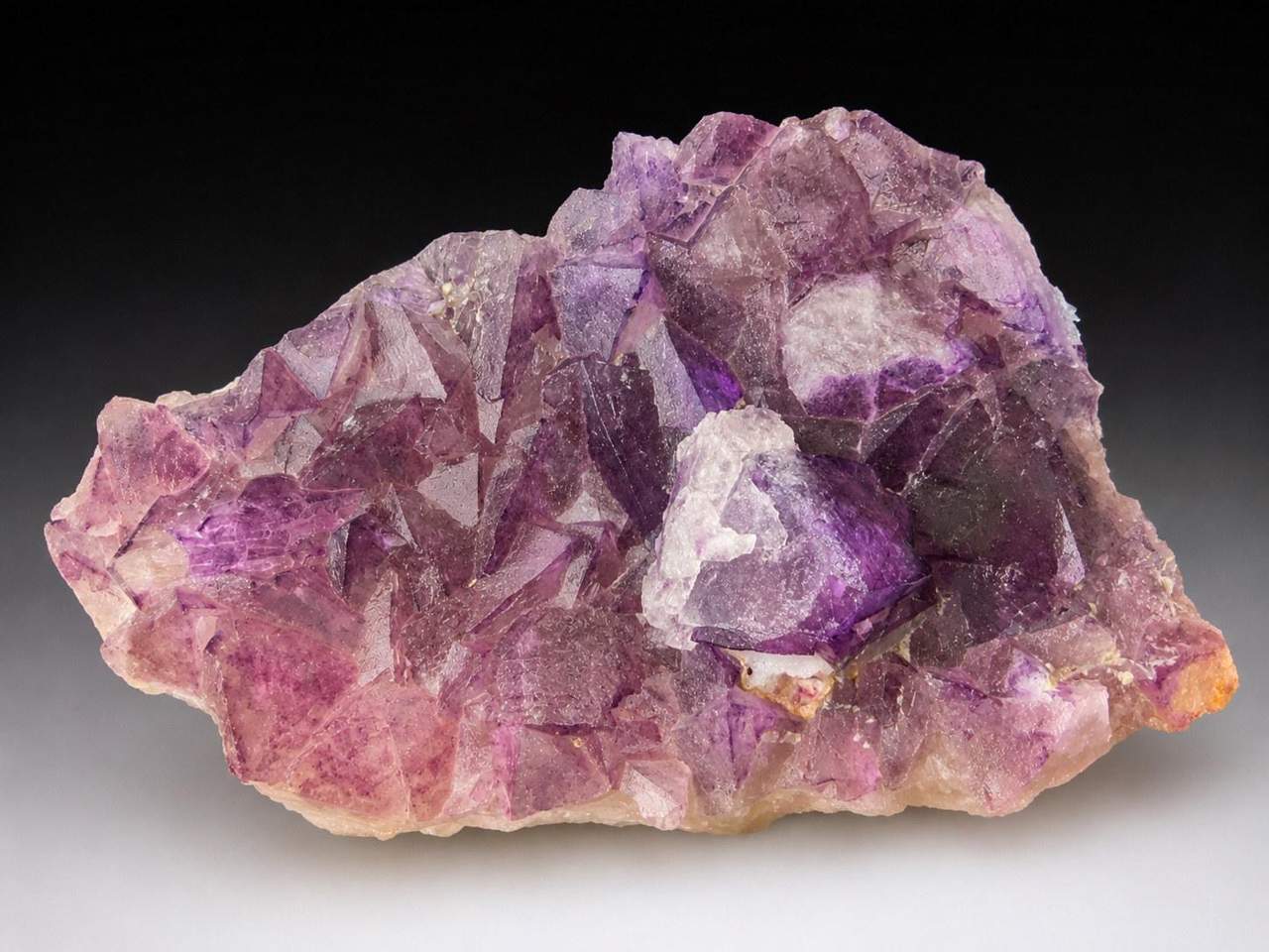 2 of 6: alternate view of the 453 g Zhejiang purple Fluorite specimen