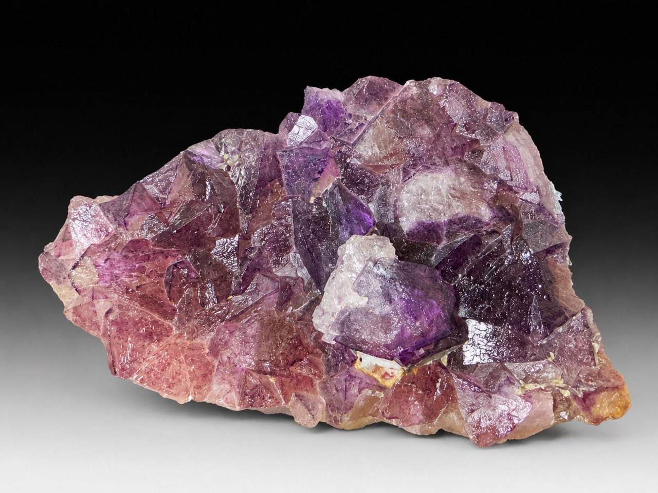 4 of 6: alternate view of the 453 g Zhejiang purple Fluorite specimen