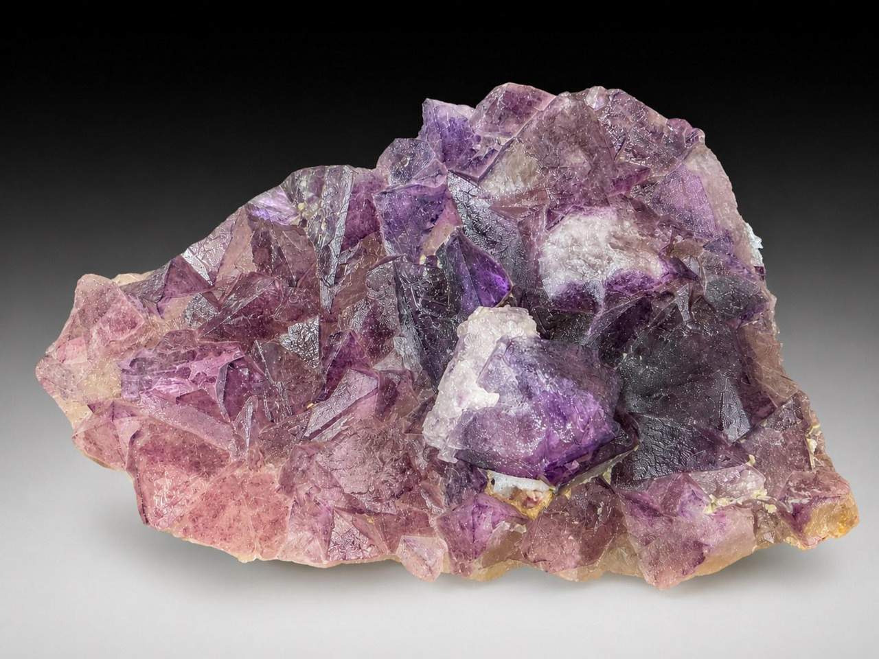 6 of 6: alternate view of the 453 g Zhejiang purple Fluorite specimen