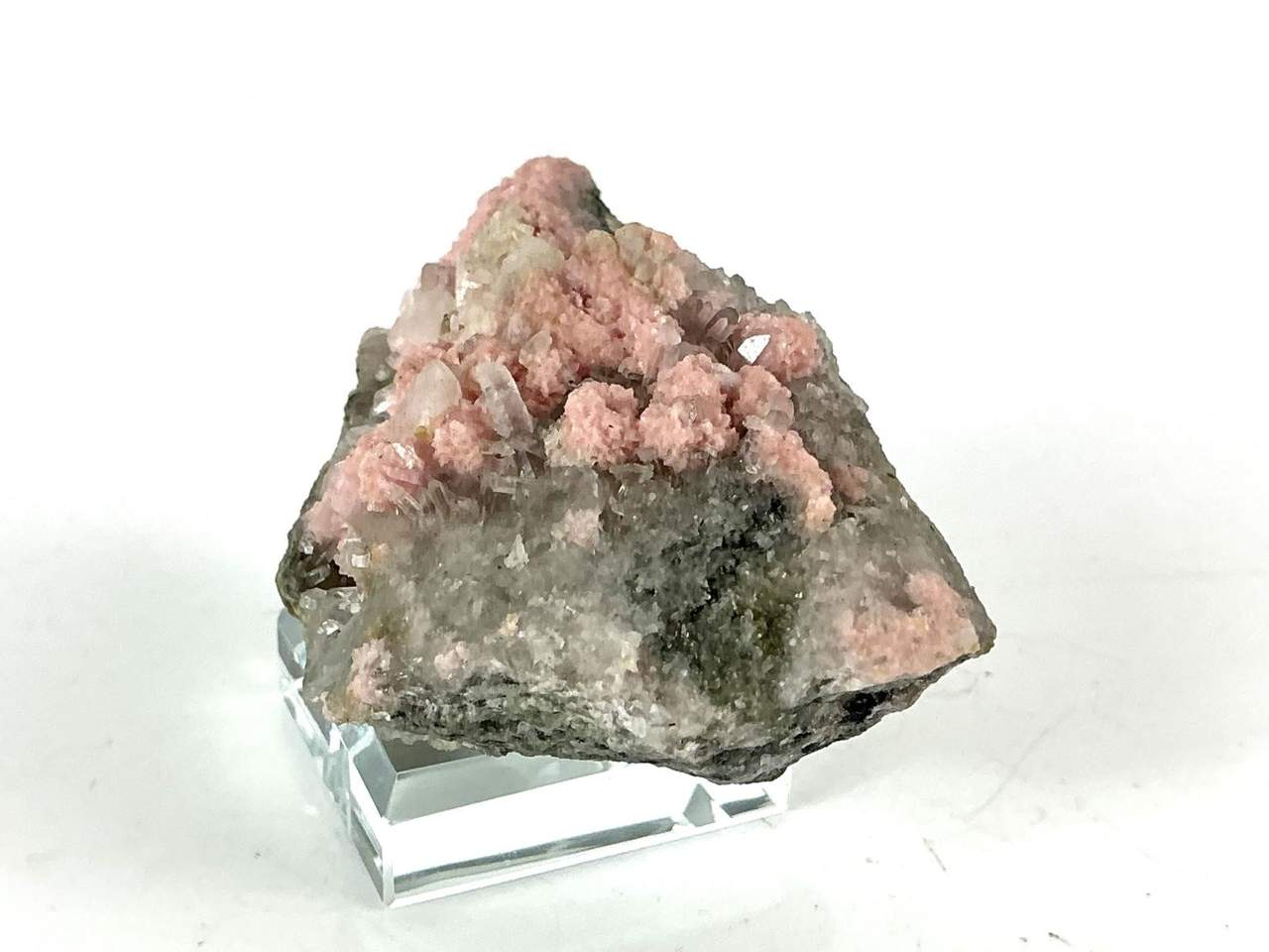 Natural view 5 of 7: pink Rhodochrosite with Quartz from Starnitsa, Bulgaria