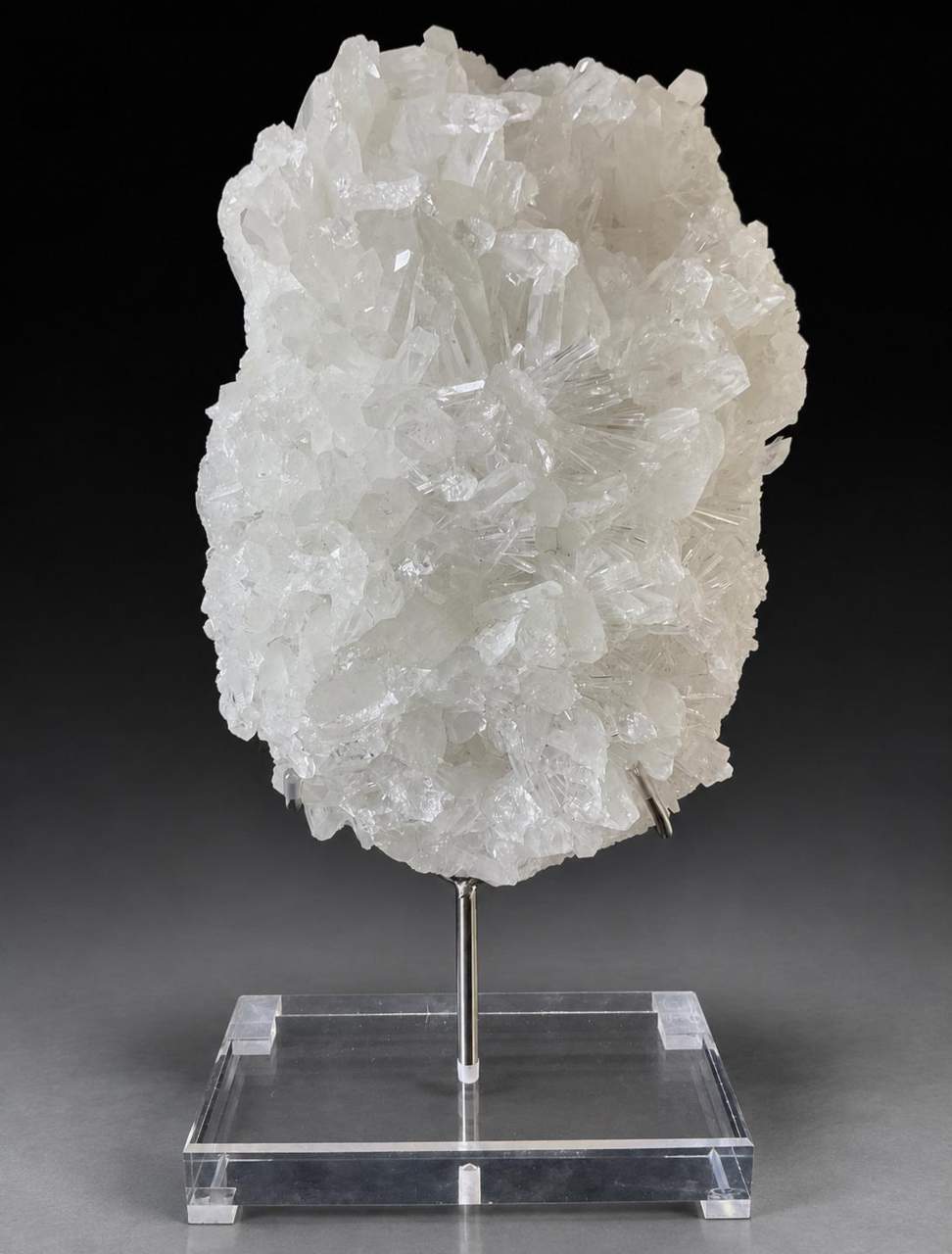 Monumental 13.8 kg Clear Quartz cluster with radiating crystal sprays from Sichuan, China