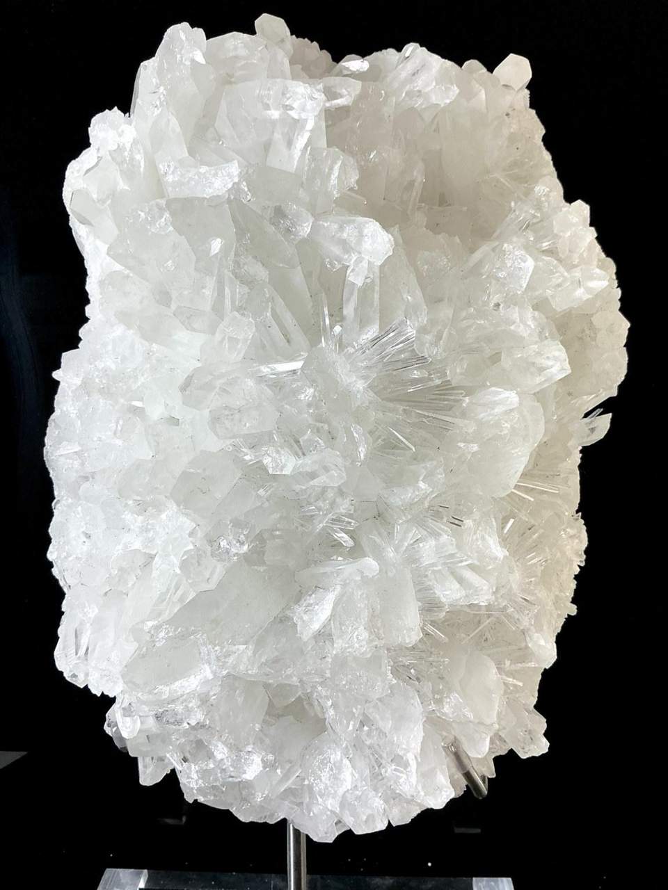 Sichuan Clear Quartz cluster with radiating crystal sprays, view 2
