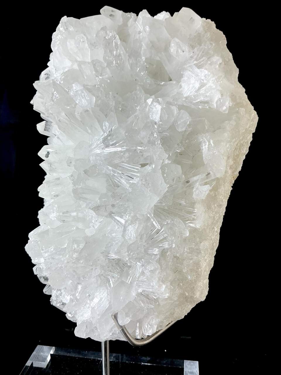 Sichuan Clear Quartz cluster with radiating crystal sprays, view 4