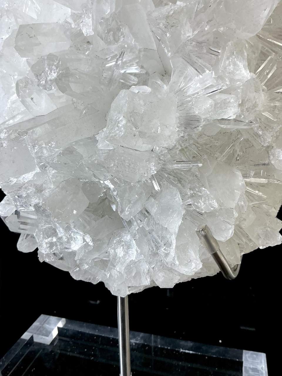 Sichuan Clear Quartz cluster with radiating crystal sprays, view 7