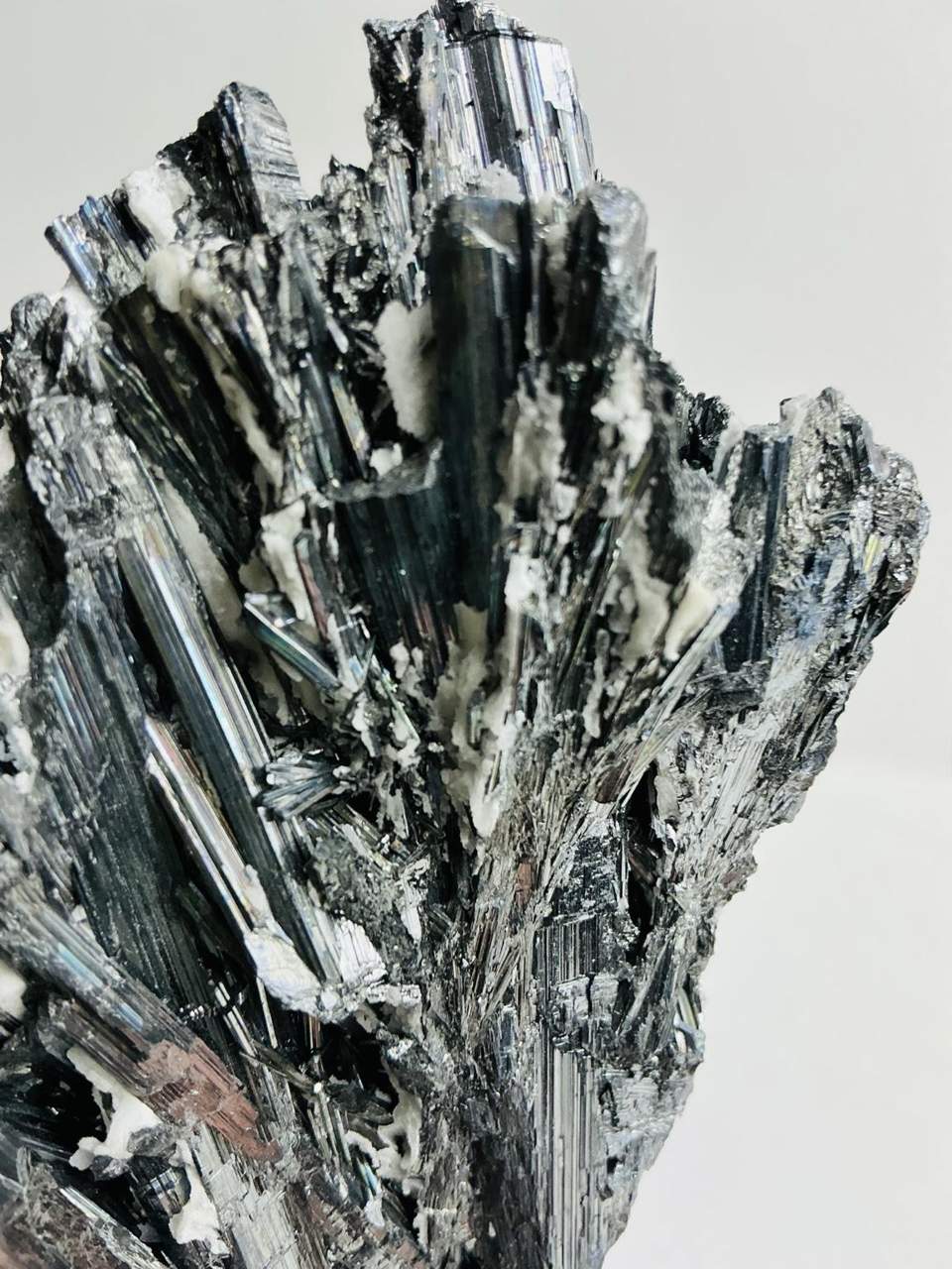 Stibnite Crystal Cluster with Dolomite, view 4 of four