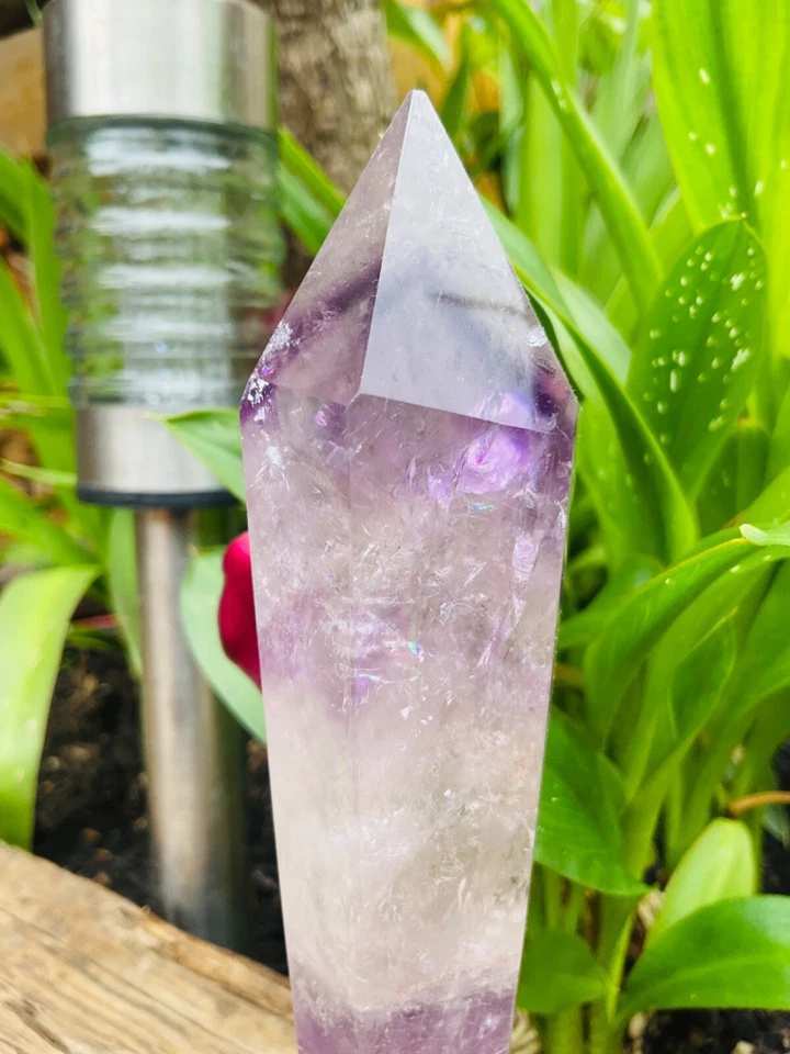 Polished Amethyst Quartz Point — Brazil — 300 g — view 2