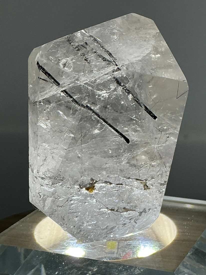 Polished Quartz with Dark Needle Inclusions — Brazil — 55 g